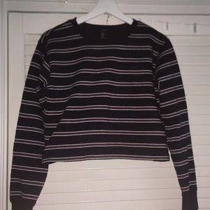 Vintage style striped crewneck
